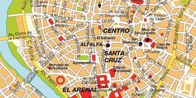 Mapa ng Seville spain city centre