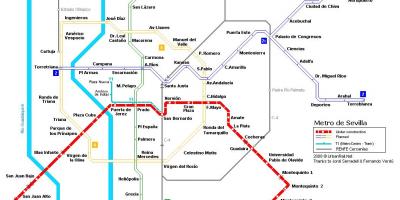 Mapa ng Seville metro