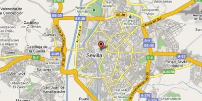 Barrio de santa cruz Seville mapa