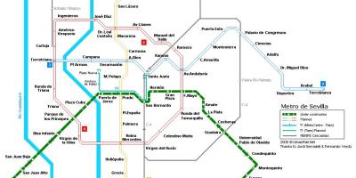 Mapa ng Sevilla railway station