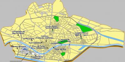 Seville spain atraksyon mapa