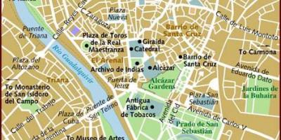 Mapa ng Seville kapitbahayan