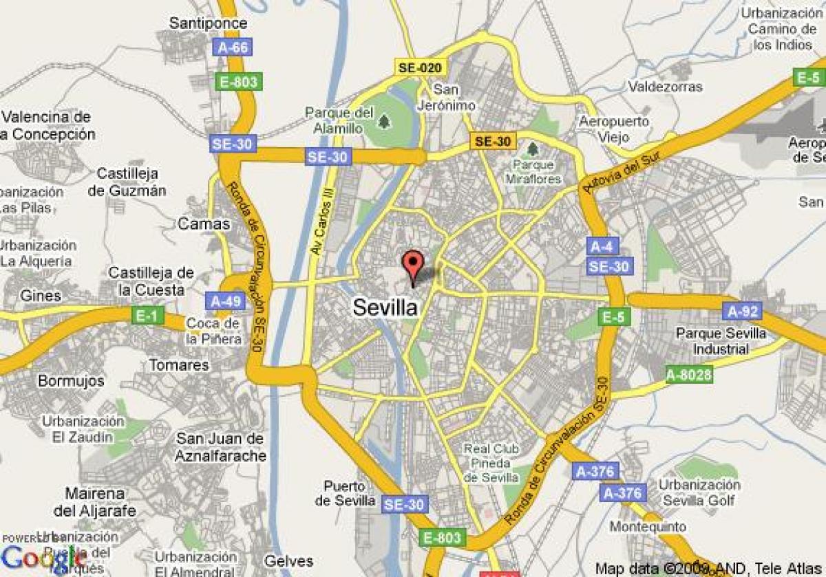 barrio de santa cruz Seville mapa