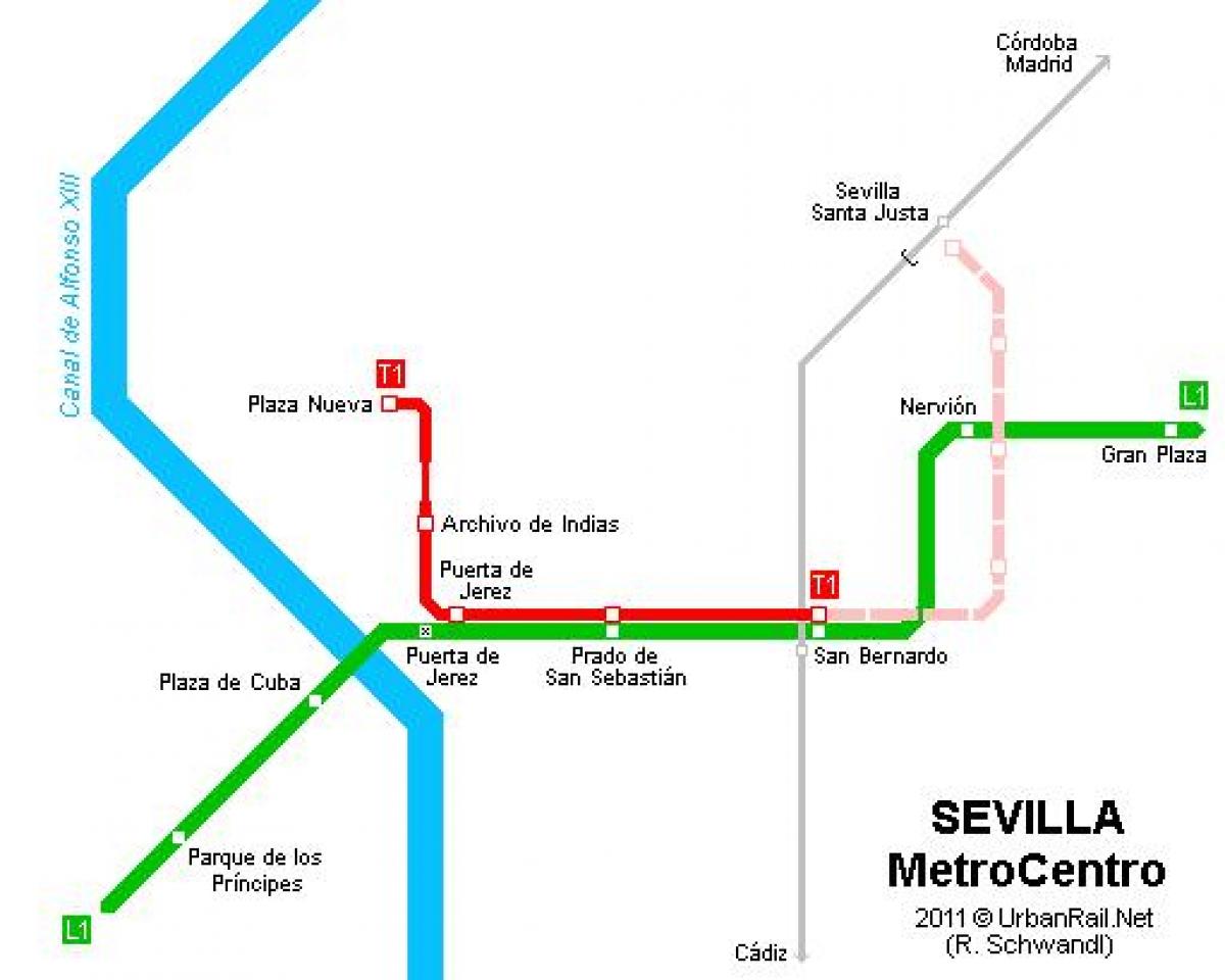 mapa ng Seville bagon
