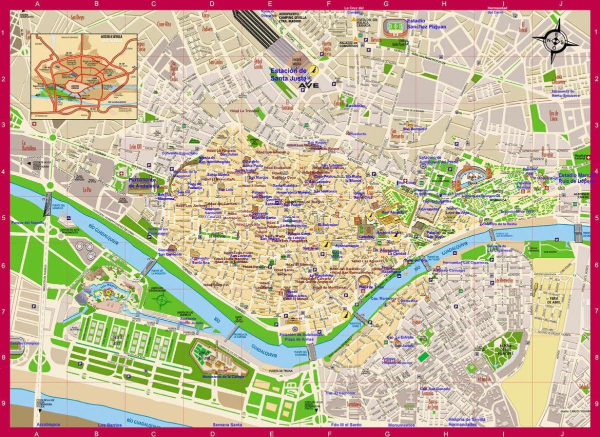 mapa ng Seville lugar