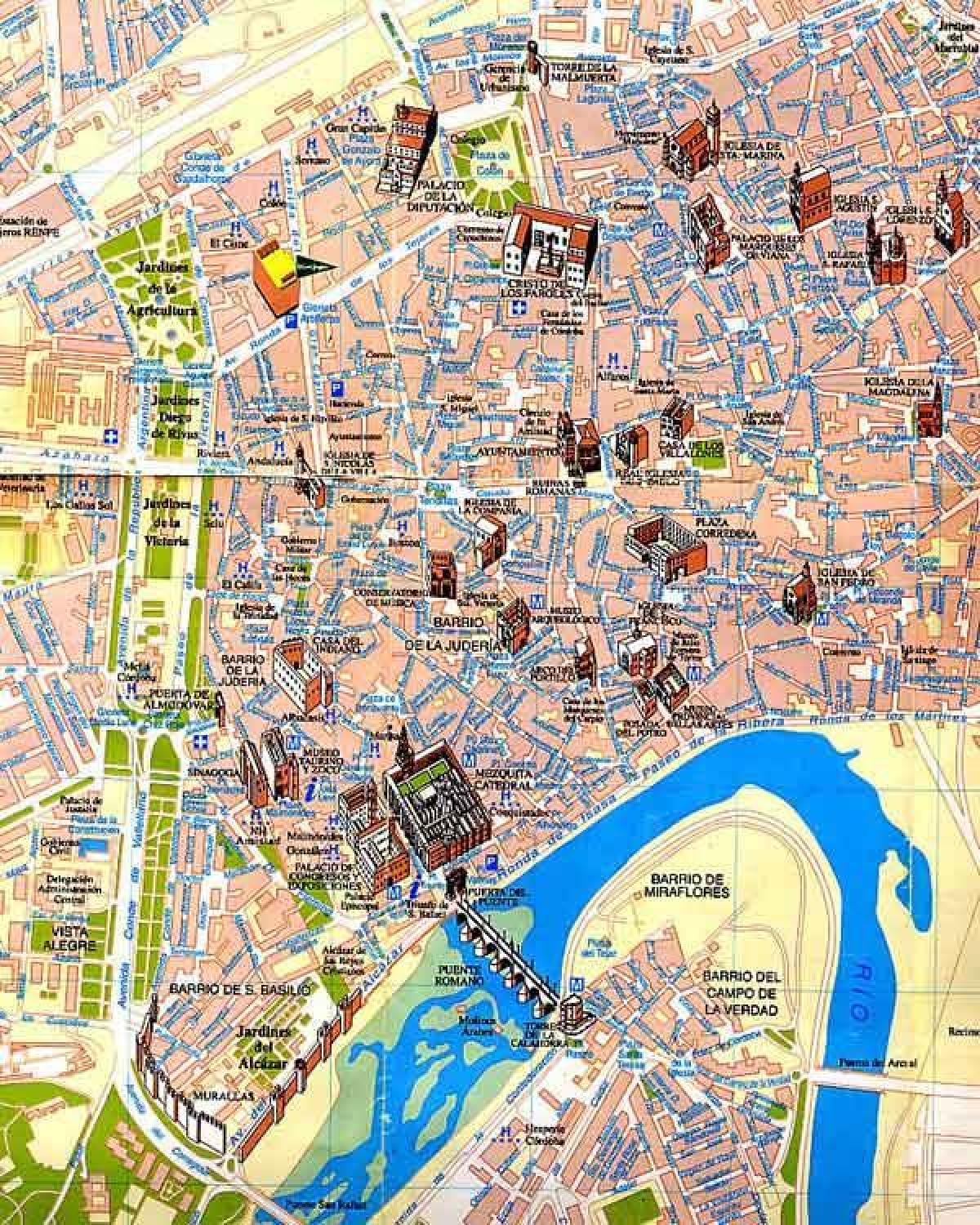mapa ng Seville walking tour